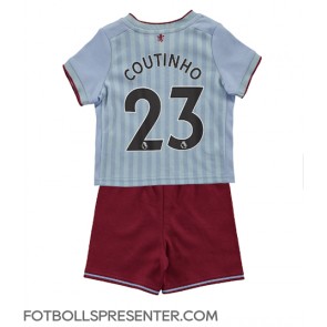 Aston Villa Philippe Coutinho #23 Bortatröja Barn 2022-23 Kortärmad (+ korta byxor)